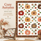 Cozy Autumn Quilt Kit by Beverly McCullough pre-order with autumn-themed fabric and pattern 79x79 inches
