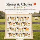 Sheep & Clover Quilt Kit by Fig Tree & Co featuring Larkspur & Linen fabrics, 65x65 inch quilt top, pre-order with boxed and backing options