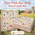 Farm Fresh Sew Along boxed quilt kit featuring Farmer's Daughter fabric by Lori Holt and Riley Blake Designs