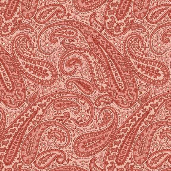 Kathleen's Story paisley pink fabric featuring delicate florals and paisley patterns by Chris Schulte for Marcus Fabrics
