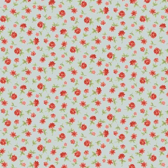 Kathleen's Story Florette Sky fabric with delicate florals and paisley by Chris Schulte for Marcus Fabrics
