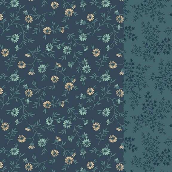 Patrick's Promise Strip-It 5 1/4" blue fabric by Chris Schulte for Marcus Fabrics sold in half-yard increments