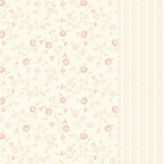 Patrick's Promise Strip-It 5 1/4" blush fabric by Chris Schulte for Marcus Fabrics, sold in 1/2 yard increments