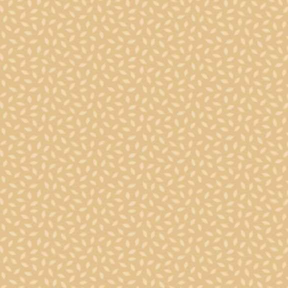Love Letters Leaves Gold fabric by Dawn Heese featuring gold paisley and heart motifs