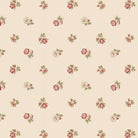 Love Letters Tossed Floral Cream fabric by Dawn Heese featuring floral and heart motifs