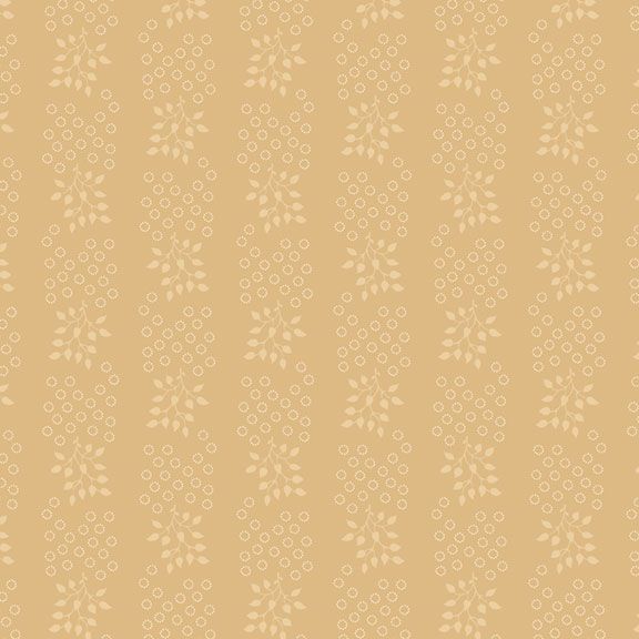 Love Letters Leaves and Circles Gold fabric by Dawn Heese featuring heart motifs and antique paisley design