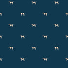 Plaid-Venture Club Pointers Navy fabric by Riley Blake Designs with plaid and hunting motifs