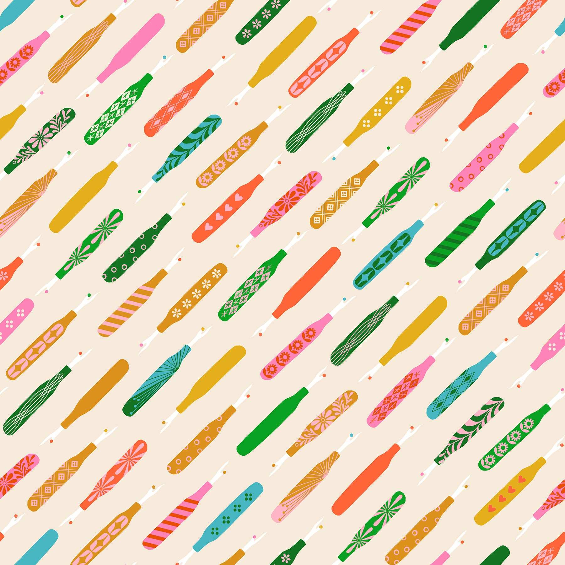 Notion Seam Rippers fabric print with colorful sewing notions by Ruby Star Society
