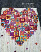 Boho Heart Quilt Pattern with scrappy patchwork blocks by Jen Kingwell Designs