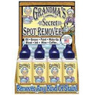 Grandma's Spot Remover 2oz bottle removing fabric stains like oil, grease, ink, coffee, grass, and blood