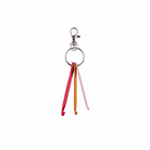 Lori Holt Mini Crochet Hook Set with 3.5mm, 4.0mm, and 4.5mm hooks on steel split-ring with lobster clasp for easy carrying