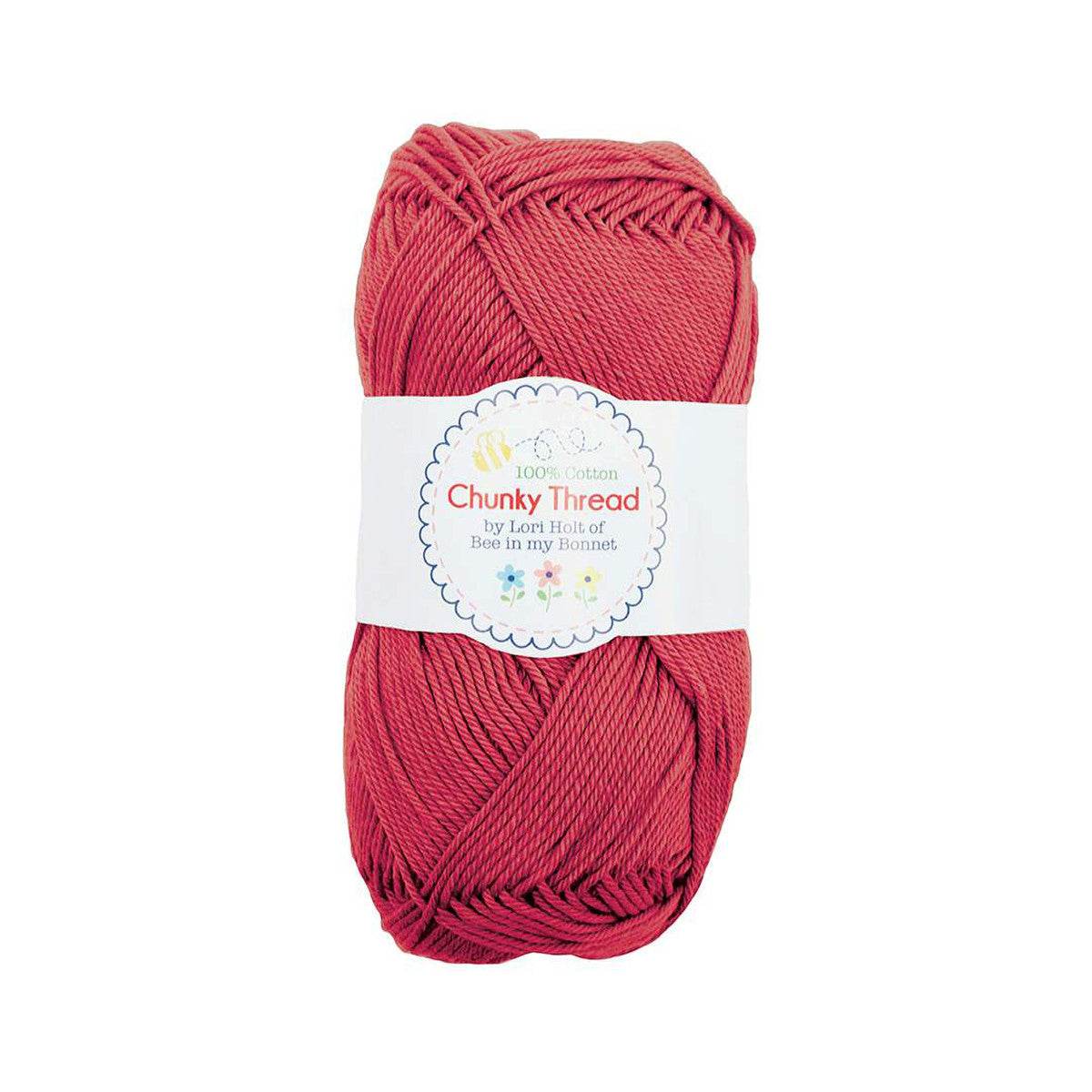 Lori Holt Chunky Thread 100% cotton sport weight knitting yarn in red