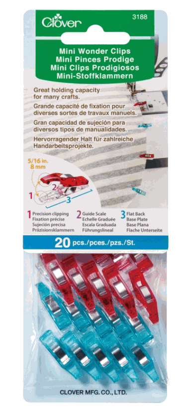 Mini Wonder Clips red and green small clips for crafts 20 count pack