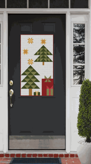 Christmas Eve Door Banner by Gerri Robinson with fabric kit for 20x36 inch finished size