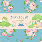 Sunday Brunch Charm Pack by TILDA with 40 five-inch fabric squares