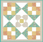 Barn Star 11 Quilt Kit featuring floral garden motifs by Corey Yoder, 40x40 inch quilt top and binding included