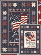 Celebrating 250 Quilt Kit featuring patriotic America 250 Years fabric panel and stars in light and dark colorways by Deb Strain