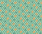 Farmer's Daughter Feedsack Leaf fabric by Lori Holt with vintage floral pattern in green and orange tones