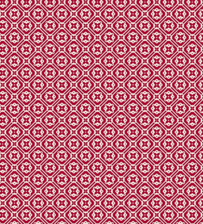 Farmer's Daughter Doily fabric in Jazzberry red with white vintage doily pattern by Lori Holt