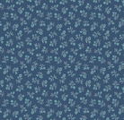Farmer's Daughter vintage denim fabric with small floral print by Lori Holt for Riley Blake Designs