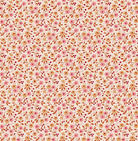 Farmer's Daughter floral fabric in coral by Lori Holt for Riley Blake Designs with vintage farm-inspired small flower pattern
