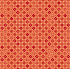 Farmer's Daughter Flower Patch Squash fabric by Lori Holt with vintage floral pattern in orange and red tones
