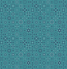 Farmer's Daughter Handmade Raindrop fabric by Lori Holt in teal with vintage-inspired floral patterns