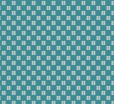 Farmer's Daughter quilting fabric by Lori Holt featuring white raindrop floral pattern on teal background