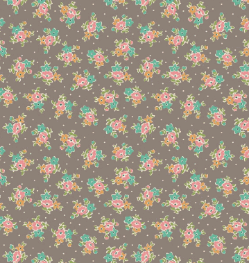 Farmer's Daughter Bouquet Rustic floral fabric by Lori Holt for Riley Blake Designs, half-yard increments