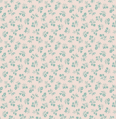 Farmer's Daughter vintage raindrop fabric by Lori Holt for Riley Blake Designs with small green floral pattern on light background