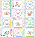 Spring Cheer fabric digital blocks multi by Heatherlee Chan for Clothworks bright pastel colors