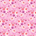 Spring Cheer fabric digital daisies light raspberry by Heatherlee Chan for Clothworks