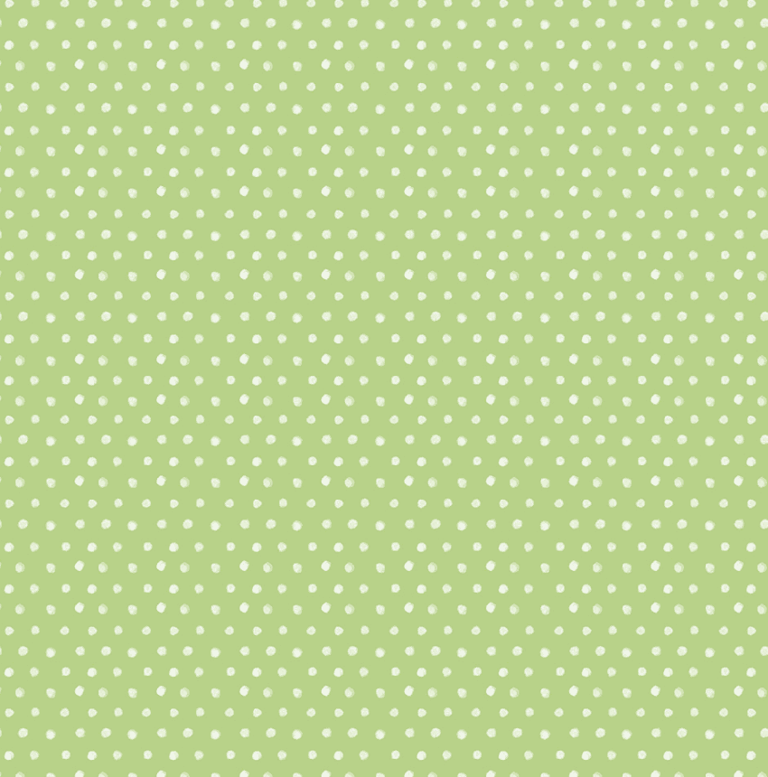 Spring Cheer fabric with olive dot pattern by Heatherlee Chan for Clothworks