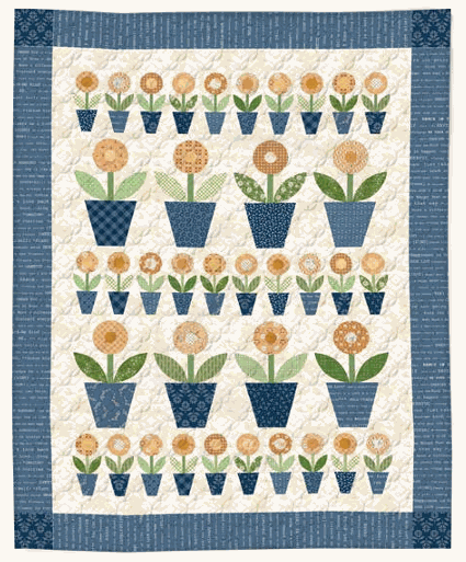 Pre-order machine embroidery potted daisy quilt USB by Lori Holt from Bee in My Bonnet for RBD