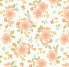 Mayflowers Quilt Kit backing fabric with floral print by Heather Briggs for 78 inch square quilt