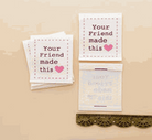 Friend Made Cotton Labels hand-drawn woven by Minki Kim, 100% organic cotton set of 8