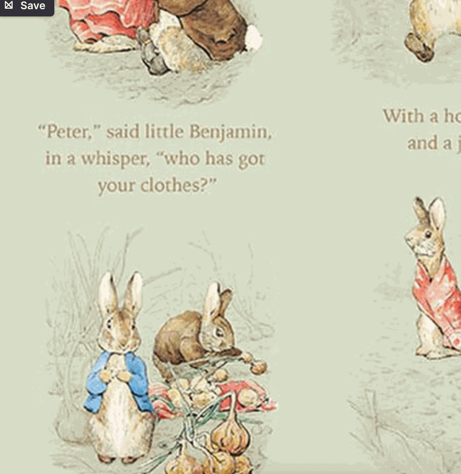 Peter Rabbit™ and Benjamin Bunny™ Story Time Green fabric by Riley Blake Designs, half-yard increments, perfect for quilting and home decor