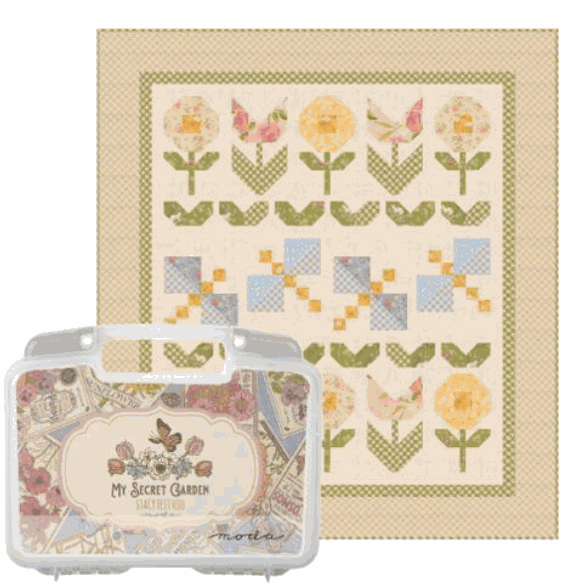 Pre-Order Finishing Kit for Moda Collectors Series My Secret Garden quilt fabrics by Stacy Iest Hsu