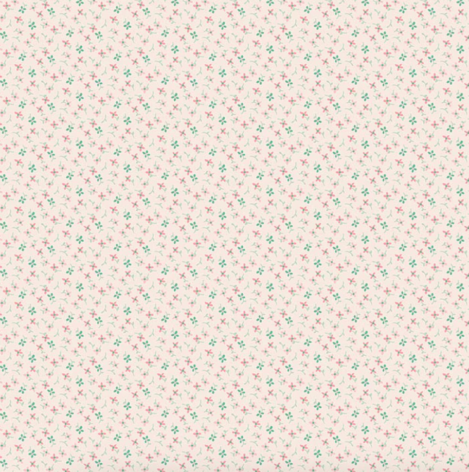 Berry & Sage Wildflowers Latte fabric by Lori Holt featuring vintage florals and warm latte tones