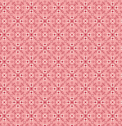 Berry & Sage Wildflowers fabric by Lori Holt in Homemade Coral with vintage florals and calico prints