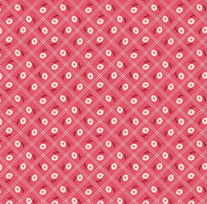 Berry & Sage Wildflowers fabric featuring vintage-inspired tea rose and calico prints in soft coral and sage tones
