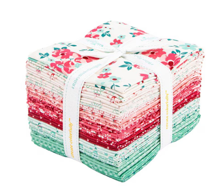 Berry & Sage Wildflowers fat quarter bundle with vintage florals and warm tones by Lori Holt