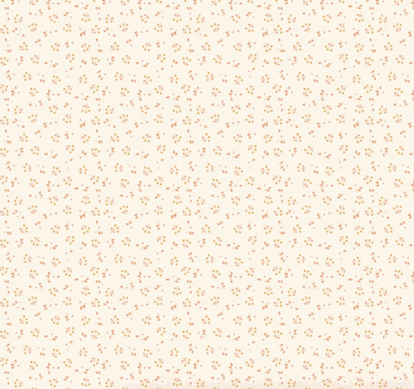 Peach Cobbler Meadow Sand fabric by Lily Ashbury with wild blooms and homespun textures