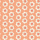 Peach Cobbler Tea Tin Rose Peach fabric by Lily Ashbury with floral and homespun textures