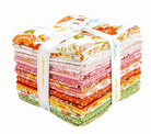 Peach Cobbler Fat Quarter Bundle fabric by Lily Ashbury with floral and homespun designs