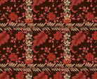 Floral Plaid fabric in aubergine from Lost Gardens of Heligan quilting collection by Michelle Yeo