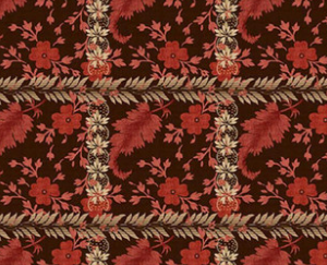 Floral Plaid fabric in aubergine from Lost Gardens of Heligan quilting collection by Michelle Yeo