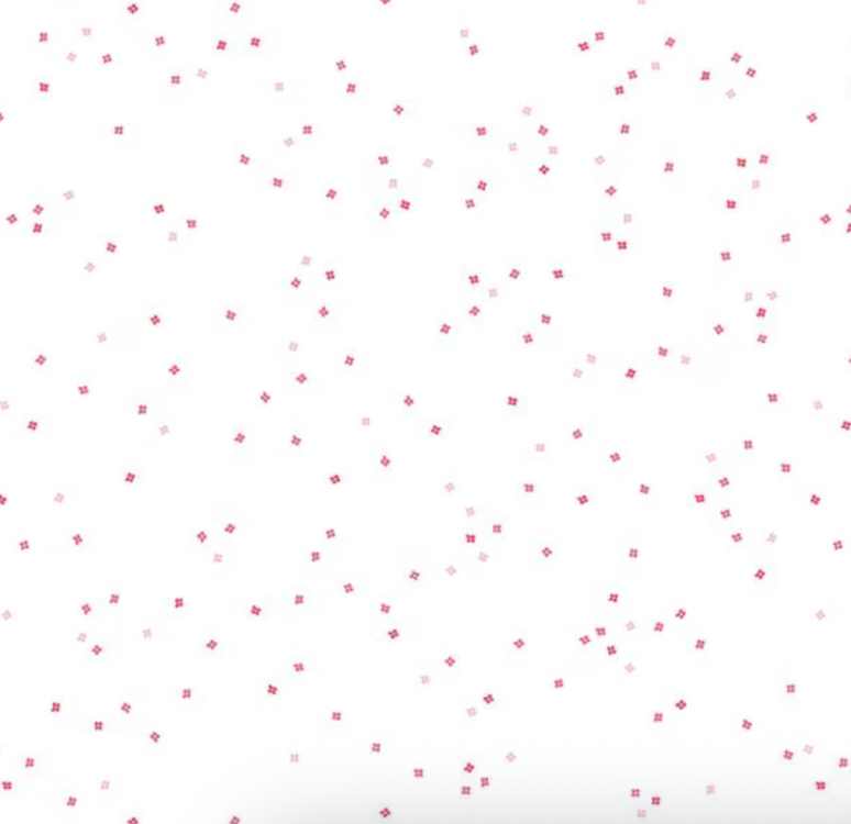 Blossom On White fabric with tiny pink confetti blossoms by Christopher Thompson for Riley Blake Designs