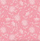 Sweet Pink fabric by My Mind's Eye with floral and gingham patterns in soft pink tones