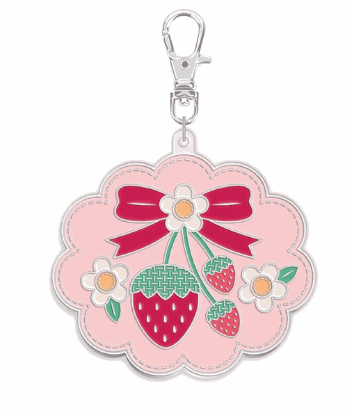 Lori Holt Strawberry Crush Happy Charm 2x2 design by Bee in my Bonnet